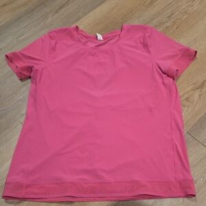 lululemon athletica Pink Short Sleeve Tee Open Back